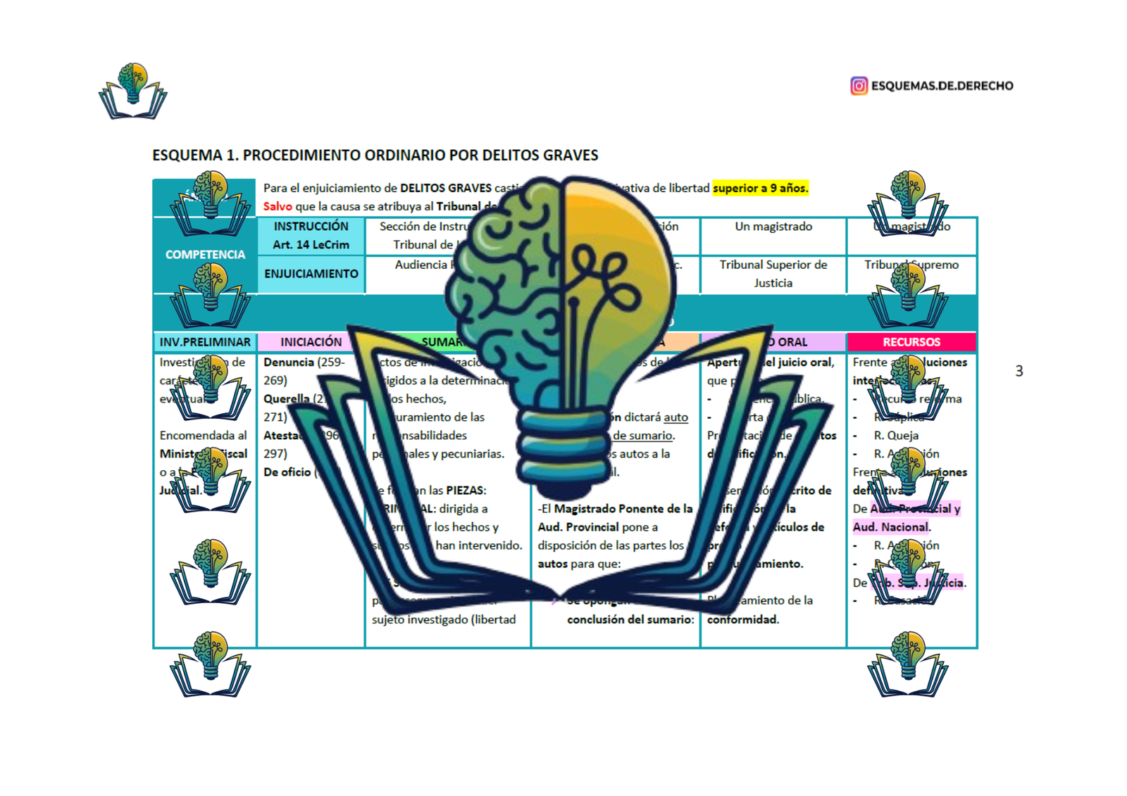 Esquemas Procedimientos Ley Enjuiciamiento Criminal - Imagen 2
