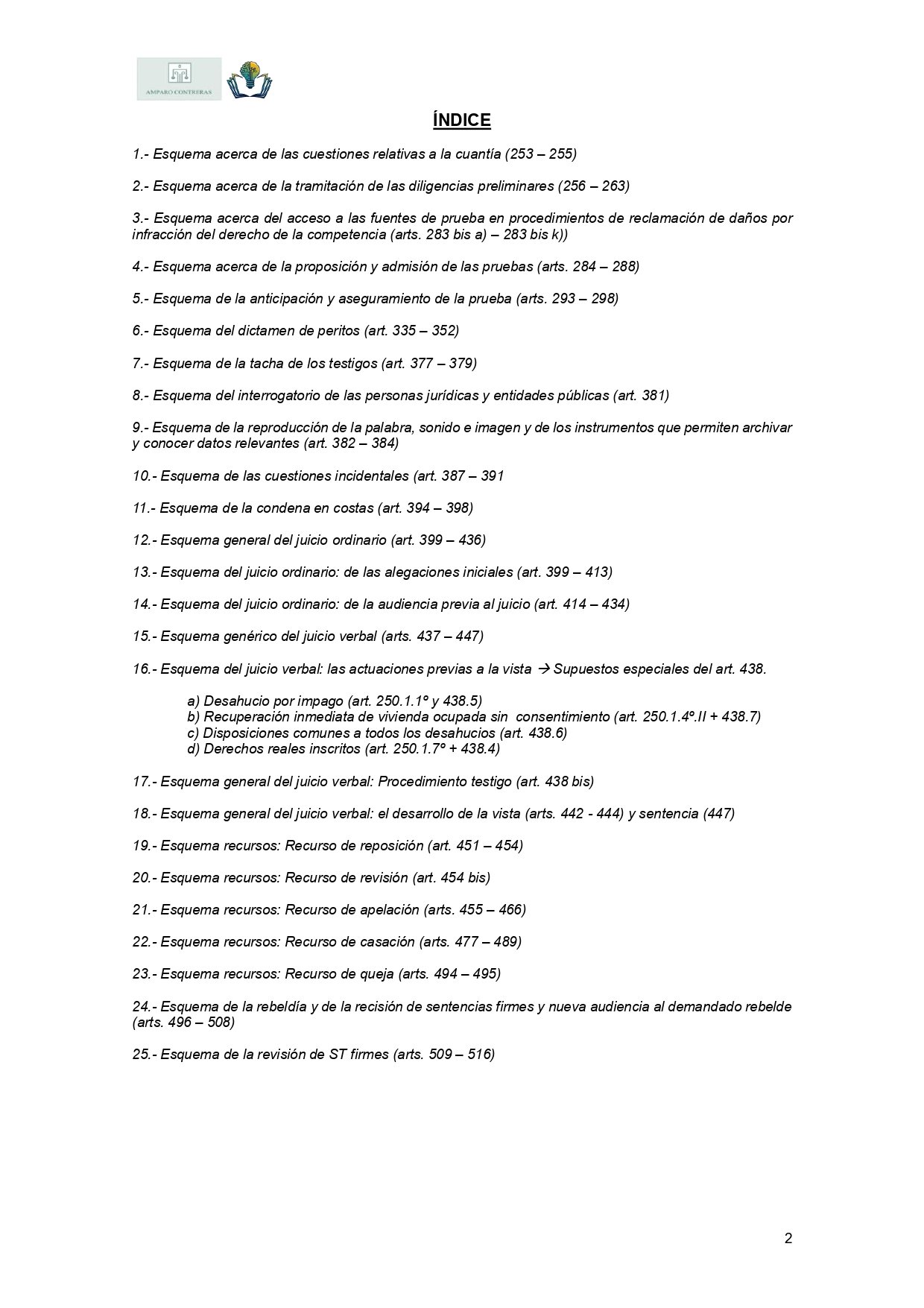 Esquemas Ley Enjuiciamiento Civil. Art. 253-516 - Imagen 2